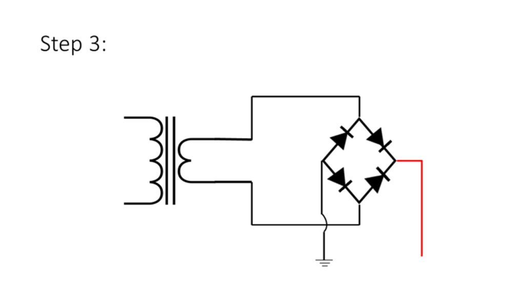 Full wave rectifier connection
